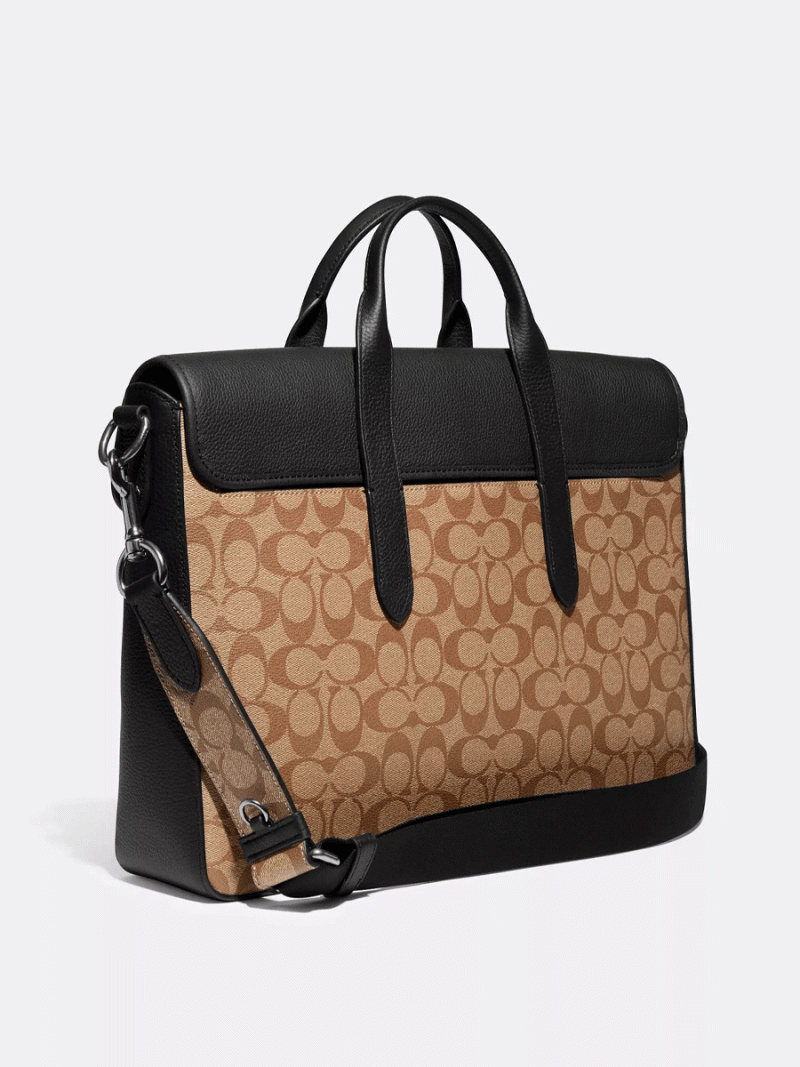 COACH Sullivan Portfolio Brief In Signature Canvas - Image 3