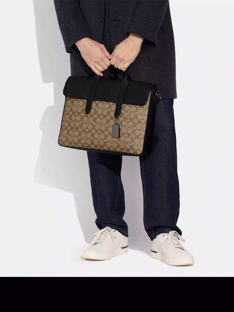 COACH Sullivan Portfolio Brief In Signature Canvas - Image 6