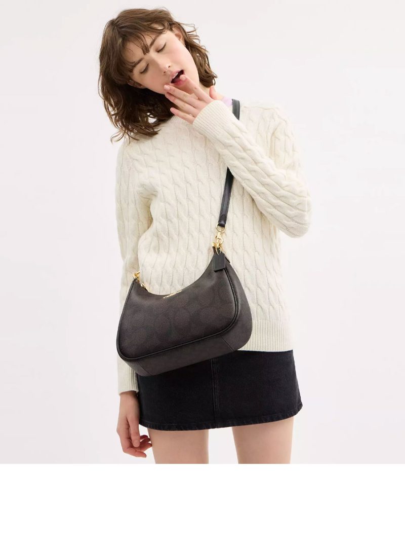 COACH Teri Hobo Bag In Blocked Signature Canvas - Image 4