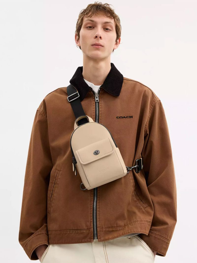 COACH Small Turnlock Sling Pack In Signature Canvas - Image 5