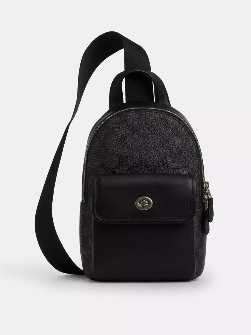 COACH Small Turnlock Sling Pack In Signature Canvas