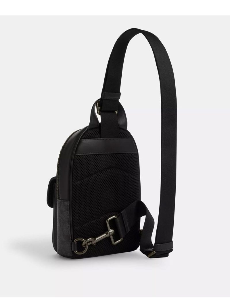 COACH Small Turnlock Sling Pack In Signature Canvas - Image 4