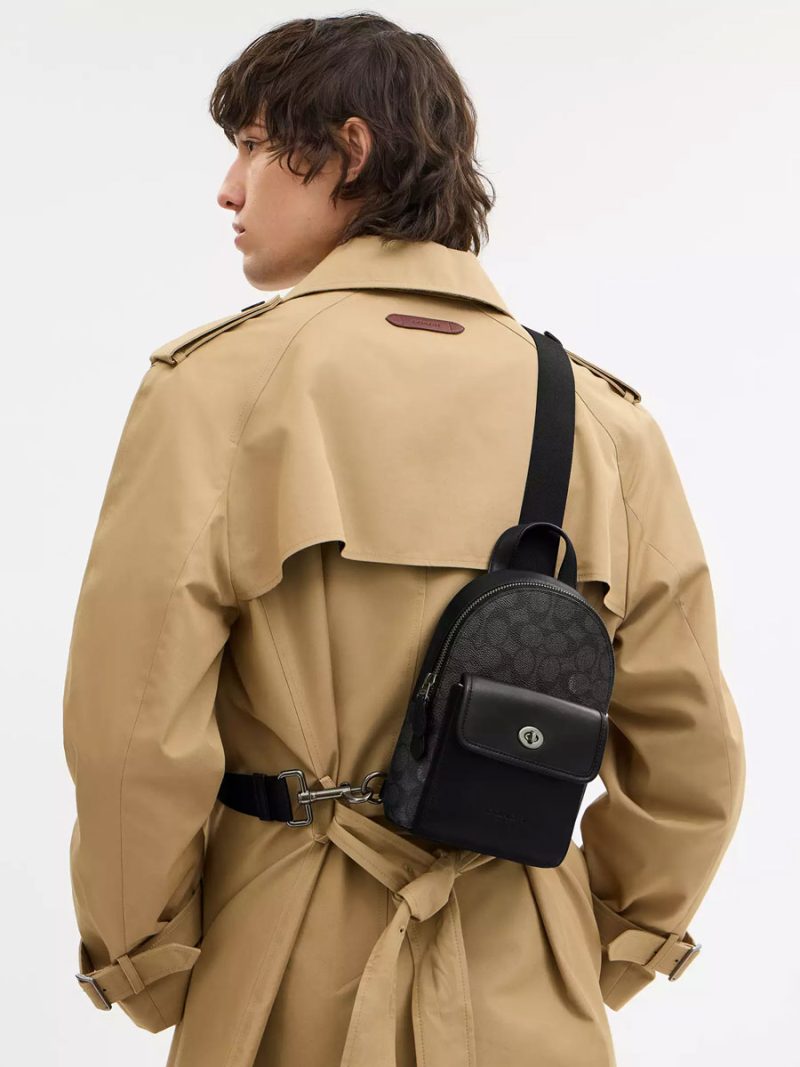 COACH Small Turnlock Sling Pack In Signature Canvas - Image 5