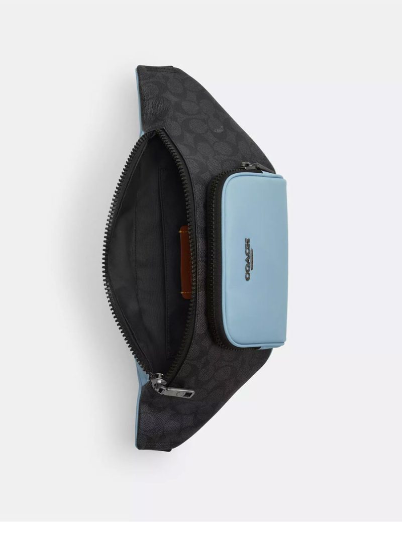 COACH Racer Belt Bag In Colorblock Signature Canvas - Image 3