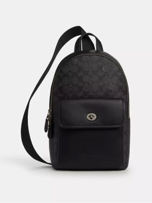COACH Turnlock Sling Pack In Signature Canvas