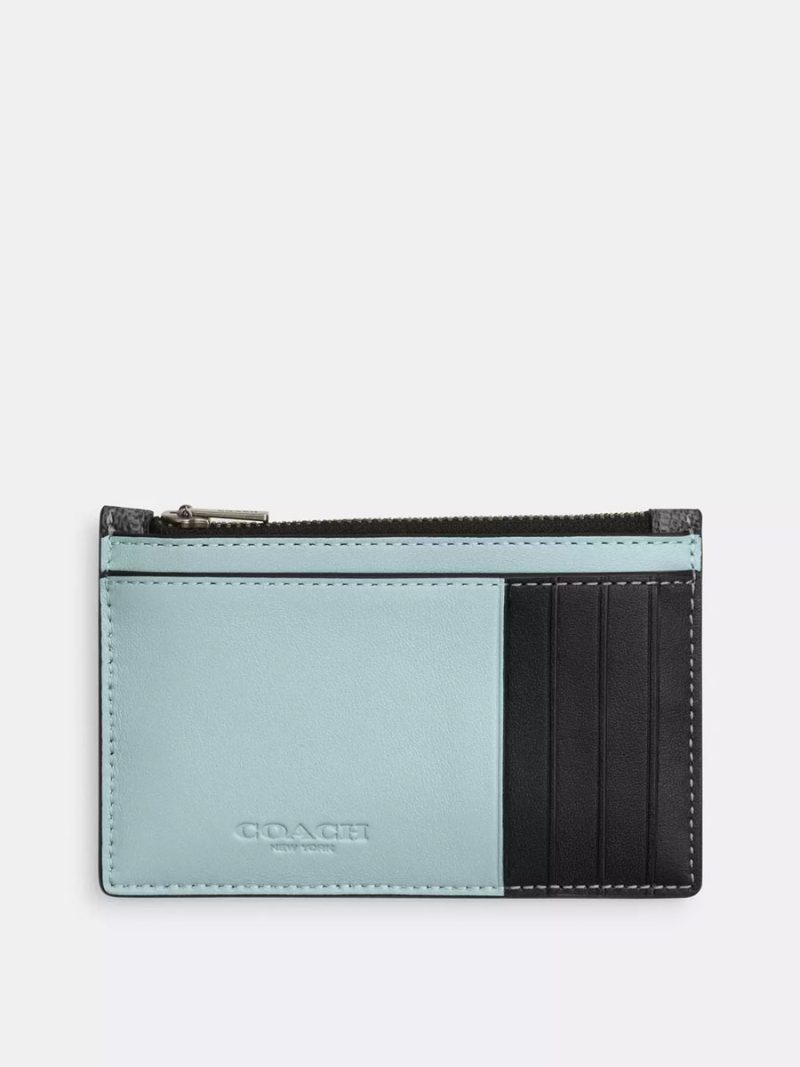 COACH Zip Card Case In Colorblock Signature Canvas - Image 2