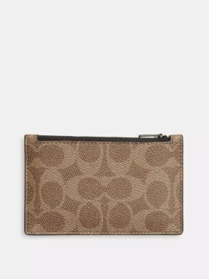 COACH Zip Card Case In Colorblock Signature Canvas