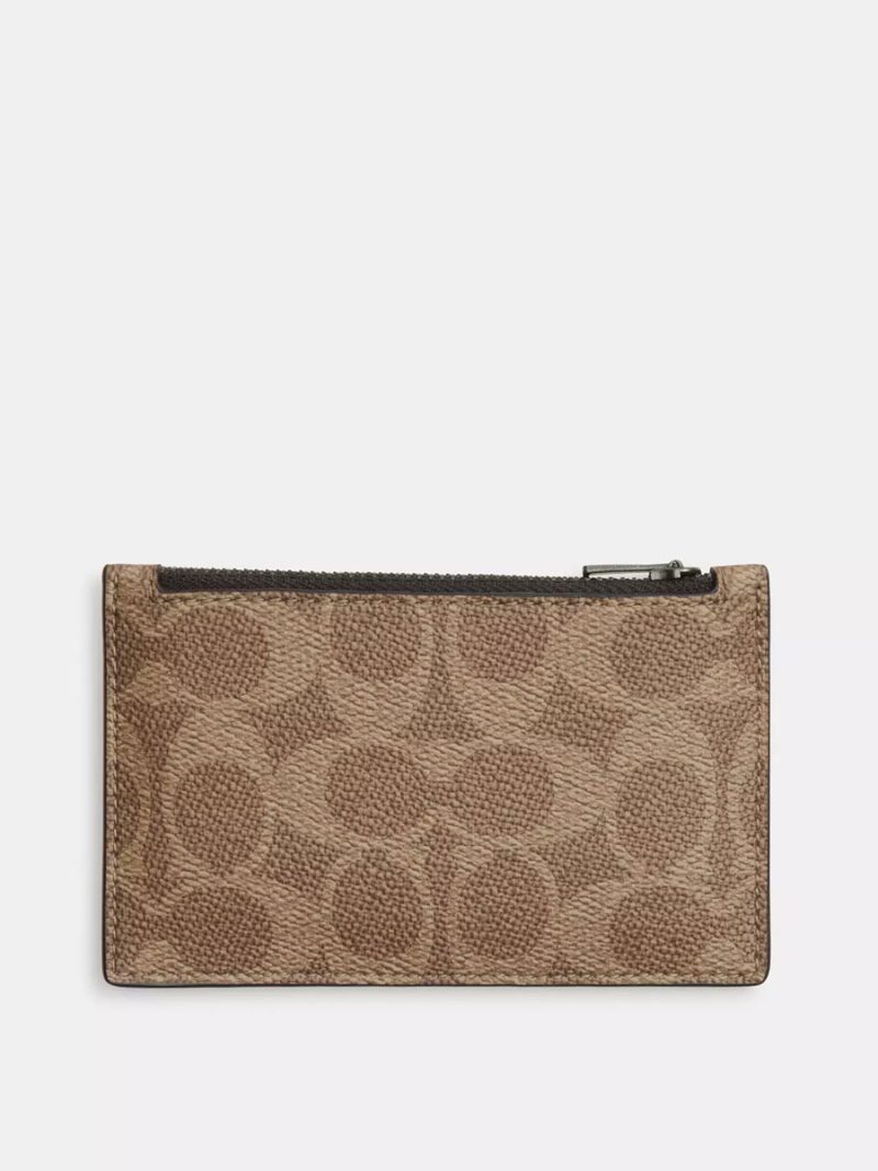 COACH Zip Card Case In Colorblock Signature Canvas