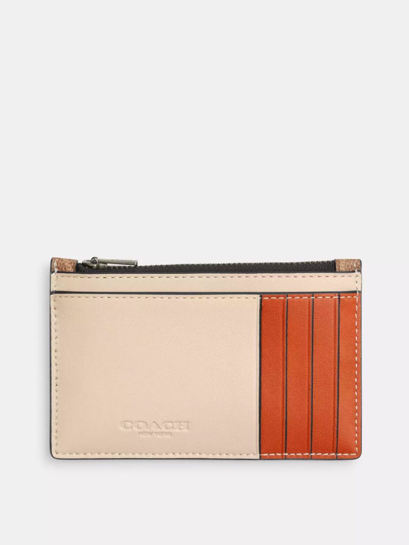 COACH Zip Card Case In Colorblock Signature Canvas - Image 2