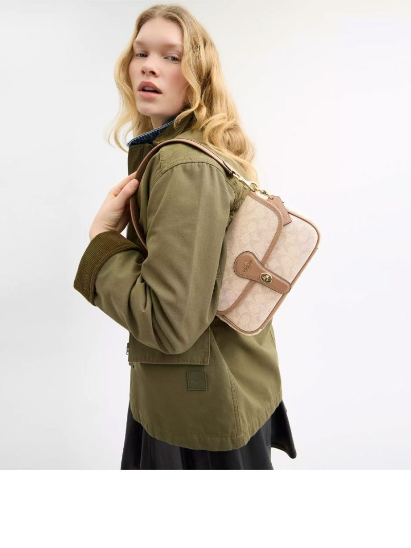 COACH Hadley Shoulder Bag With Signature Canvas - Image 5