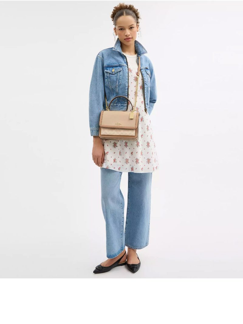 COACH Klare Top Handle Bag In Colorblock Signature Canvas - Image 4