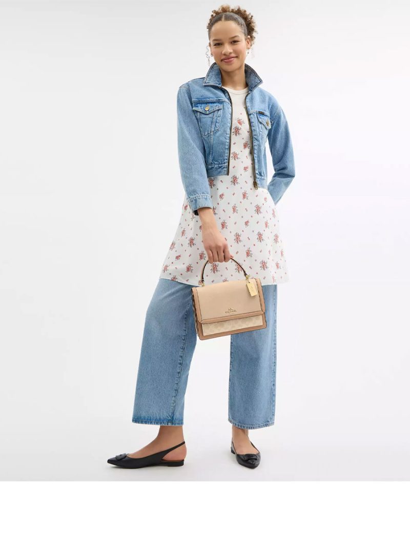 COACH Klare Top Handle Bag In Colorblock Signature Canvas - Image 5