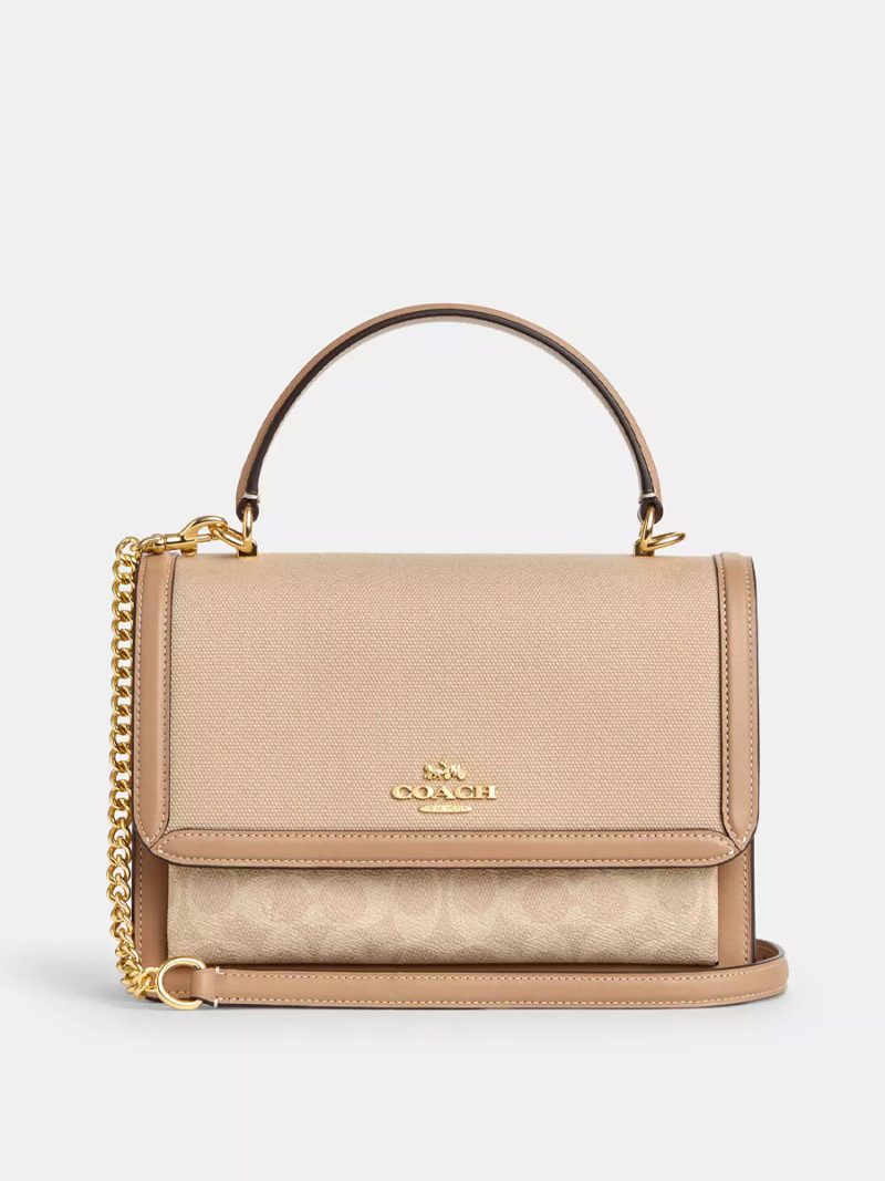 COACH Klare Top Handle Bag In Colorblock Signature Canvas
