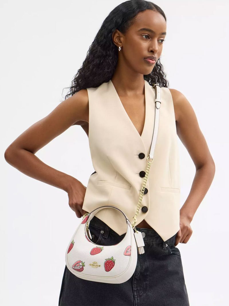 COACH Carmen Mini Crossbody Bag With Strawberry Print - Image 5