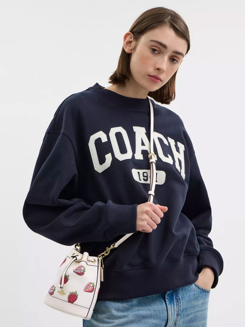 COACH Mini Bucket Bag With Strawberry Print - Image 5