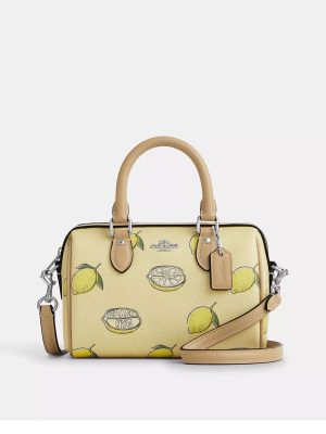 COACH Mini Rowan Crossbody Bag With Lemon Print