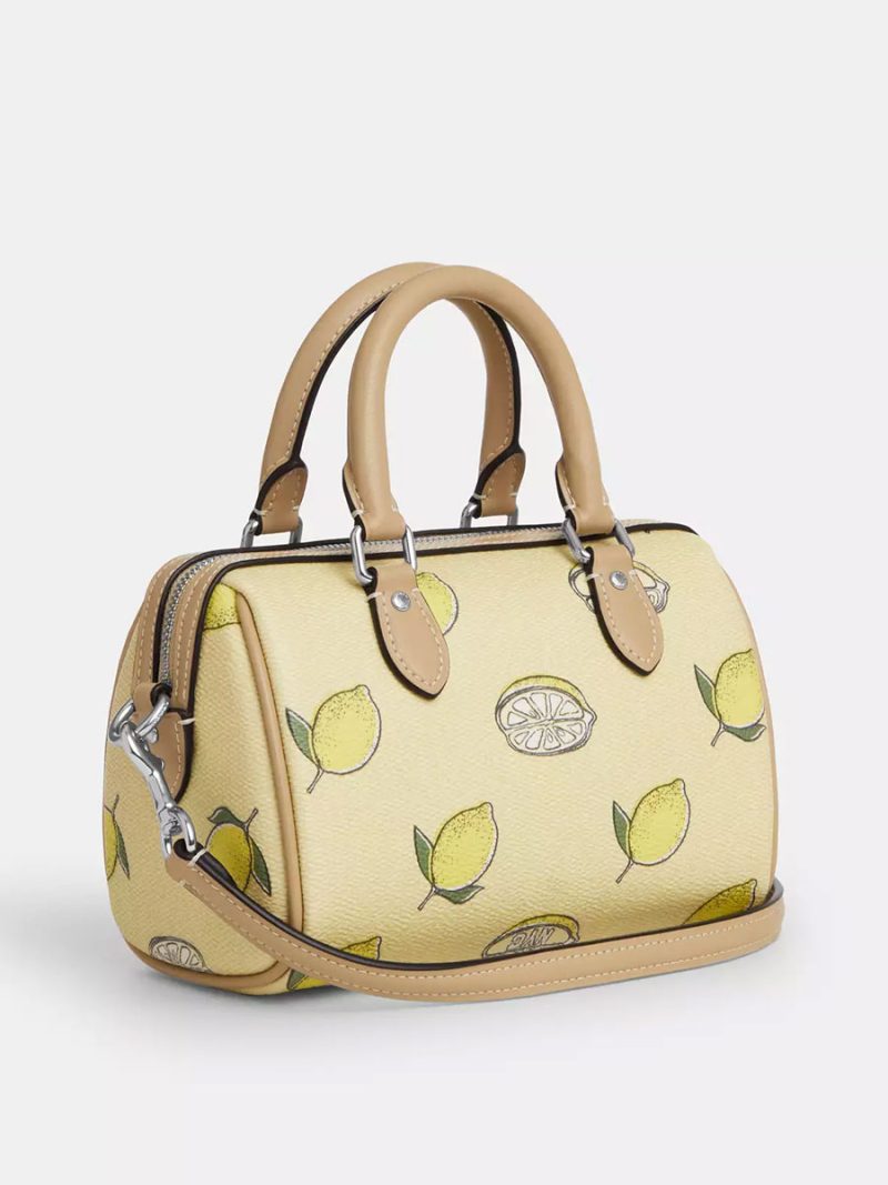 COACH Mini Rowan Crossbody Bag With Lemon Print - Image 4