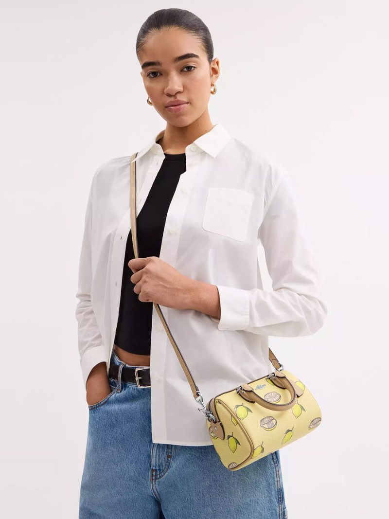 COACH Mini Rowan Crossbody Bag With Lemon Print - Image 5