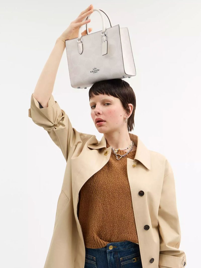 COACH Maggie Small Tote Bag In Signature Canvas - Image 4