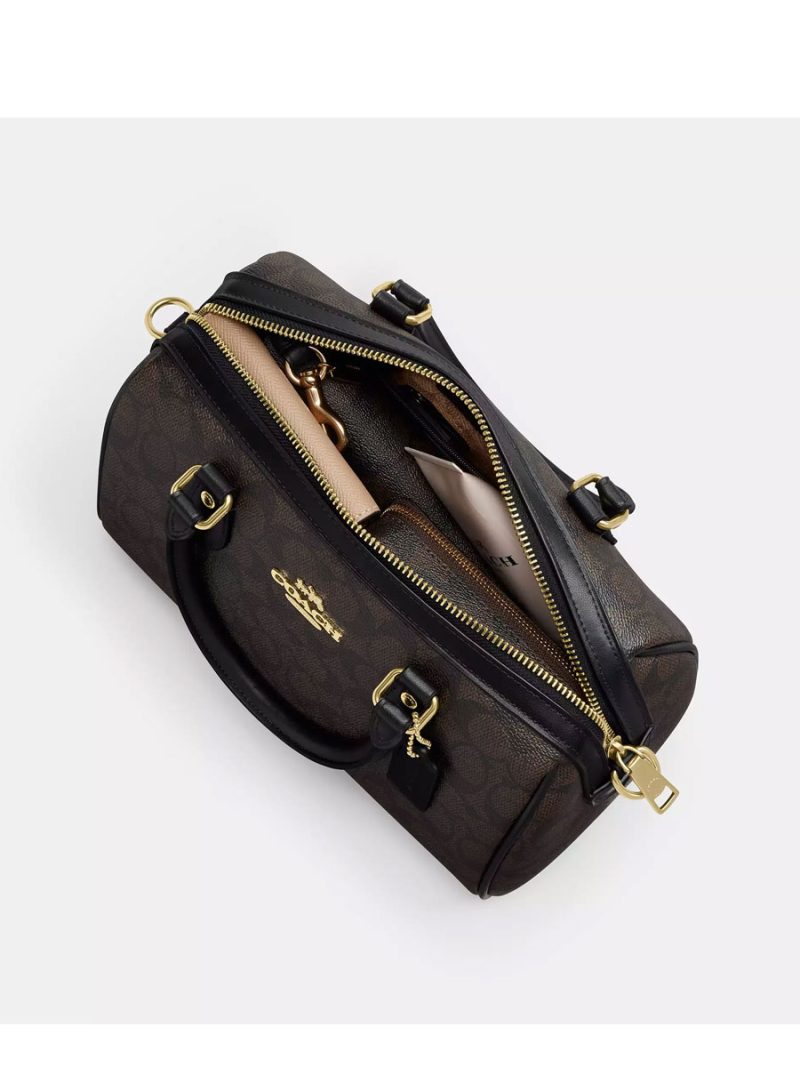 COACH Rowan Satchel Bag With Strawberry Print - Image 2
