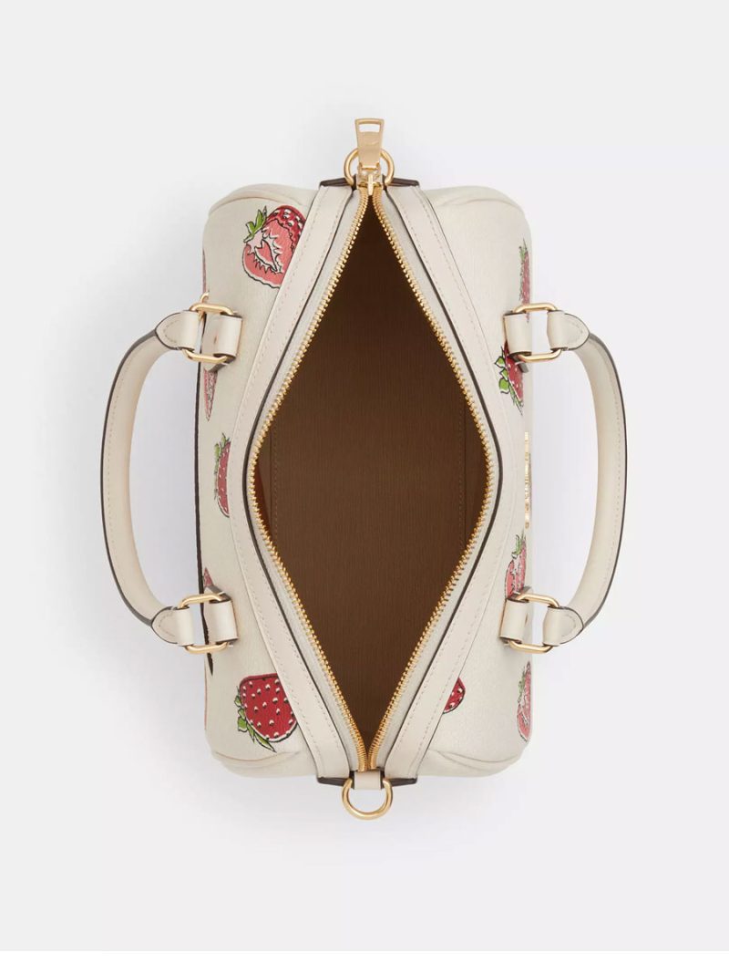 COACH Rowan Satchel Bag With Strawberry Print - Image 3