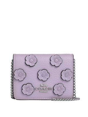 COACH Mini Wallet On A Chain With Floral Applique