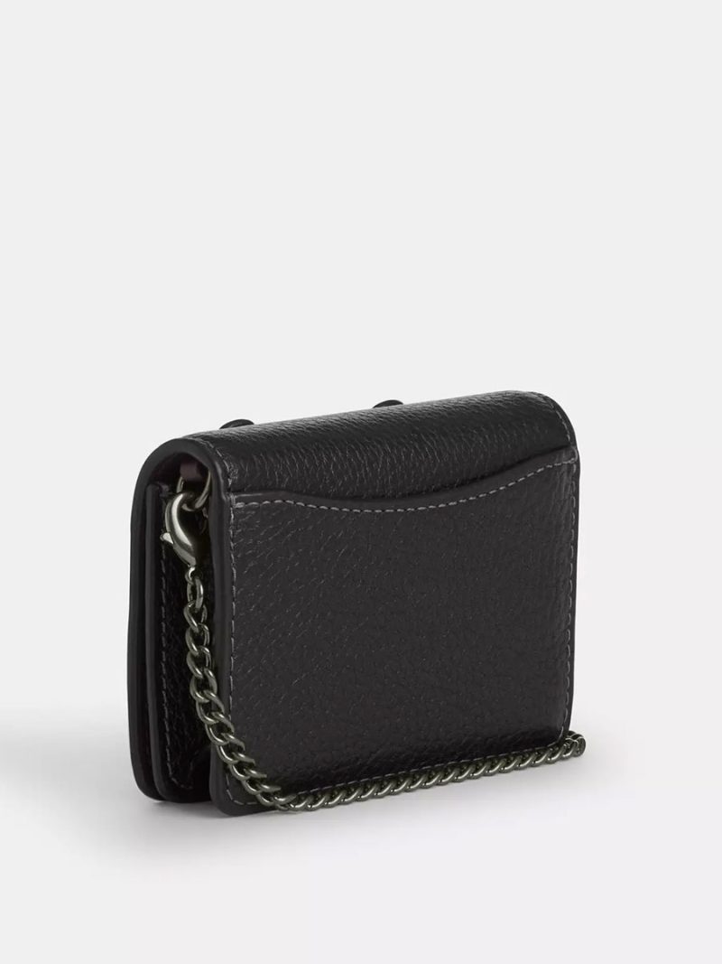 COACH Mini Wallet On A Chain With Floral Applique - Image 3