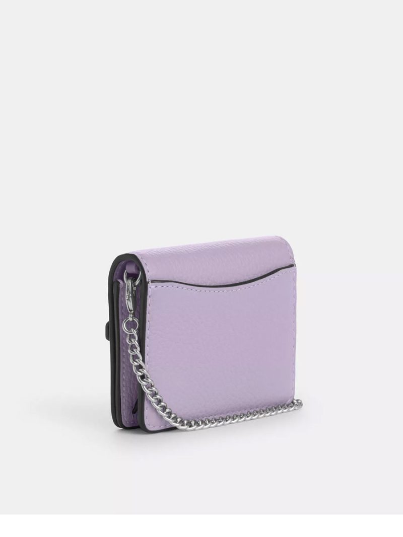 COACH Mini Wallet On A Chain With Floral Applique - Image 3
