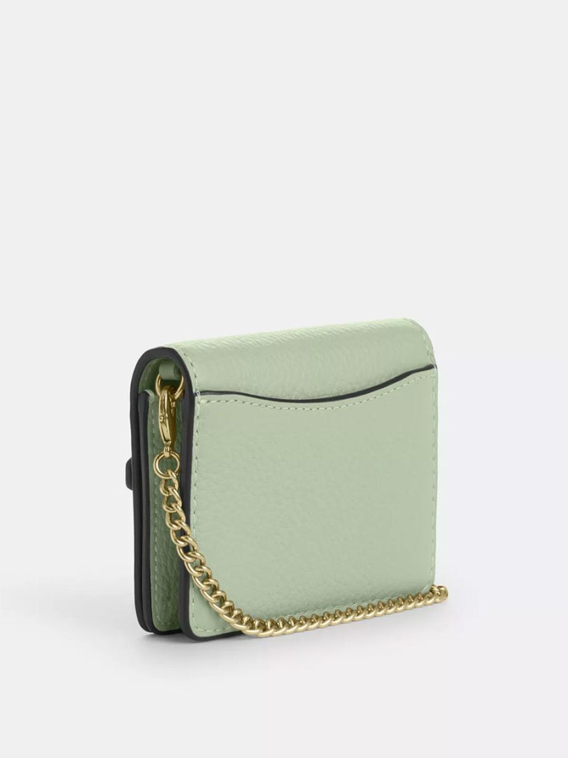 COACH Mini Wallet On A Chain With Floral Applique - Image 3