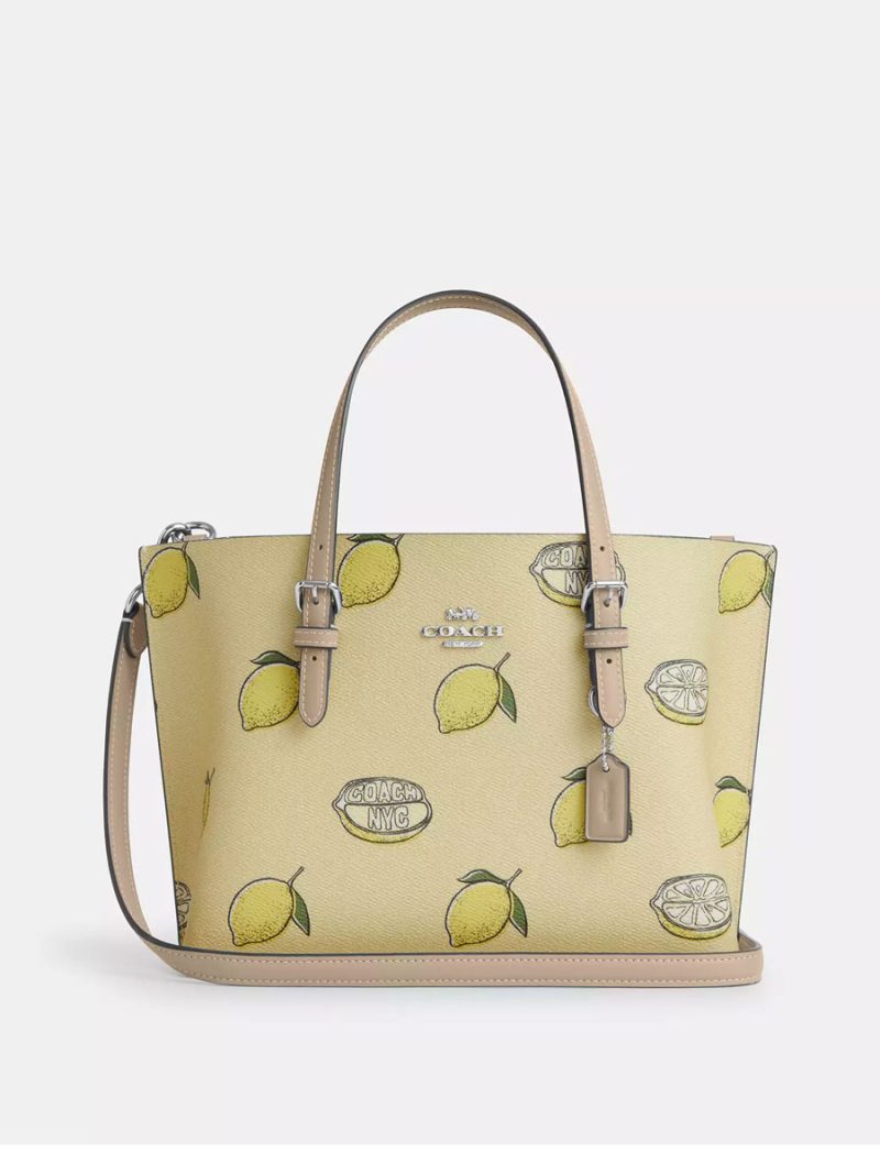 COACH Mollie Tote Bag 25 With Lemon Print
