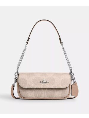 COACH Hailey Flap Bag In Signature Canvas