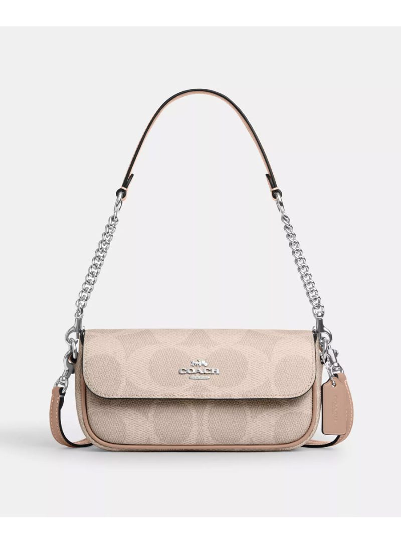 COACH Hailey Flap Bag In Signature Canvas