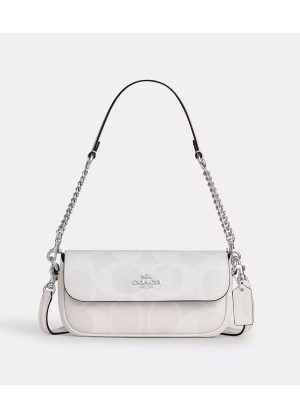COACH Hailey Flap Bag In Signature Canvas