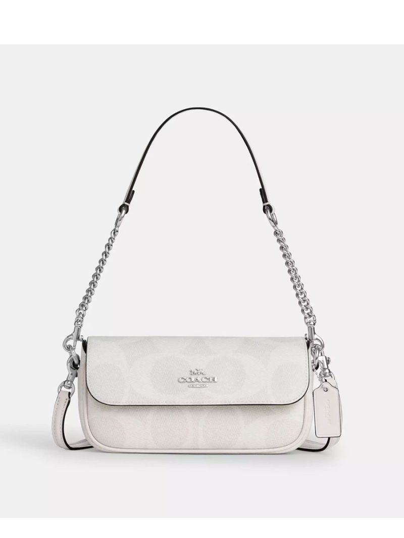 COACH Hailey Flap Bag In Signature Canvas