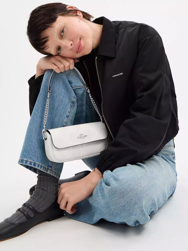 COACH Hailey Flap Bag In Signature Canvas - Image 4