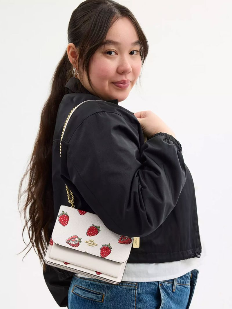 COACH Mini Klare Crossbody Bag With Strawberry Print - Image 6