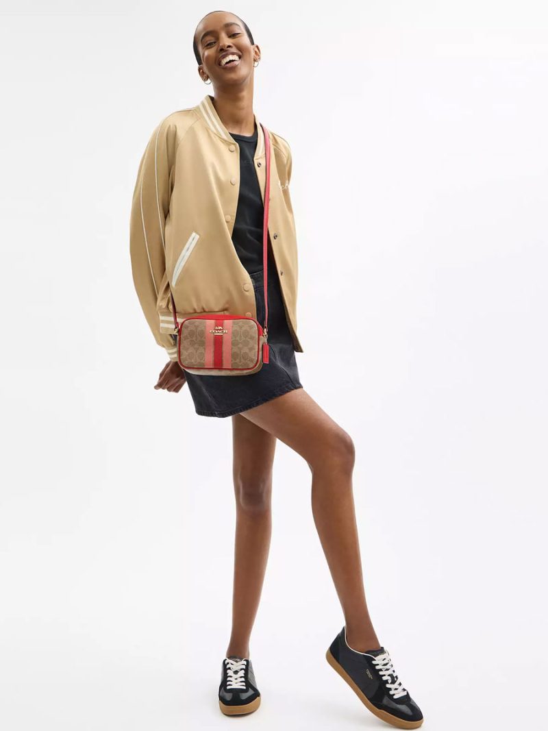 COACH Mini Jamie Camera Bag In Signature Canvas With Stripe - Image 5