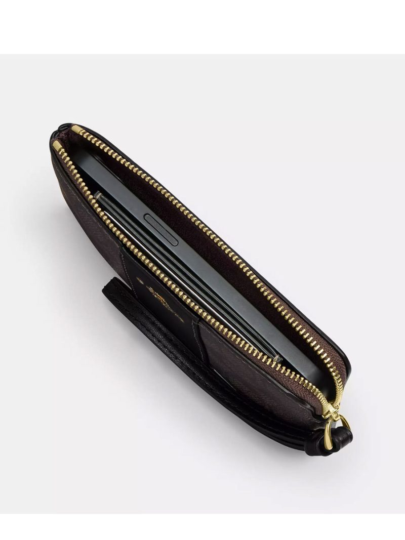COACH Corner Zip Wristlet With Signature Canvas - Image 3