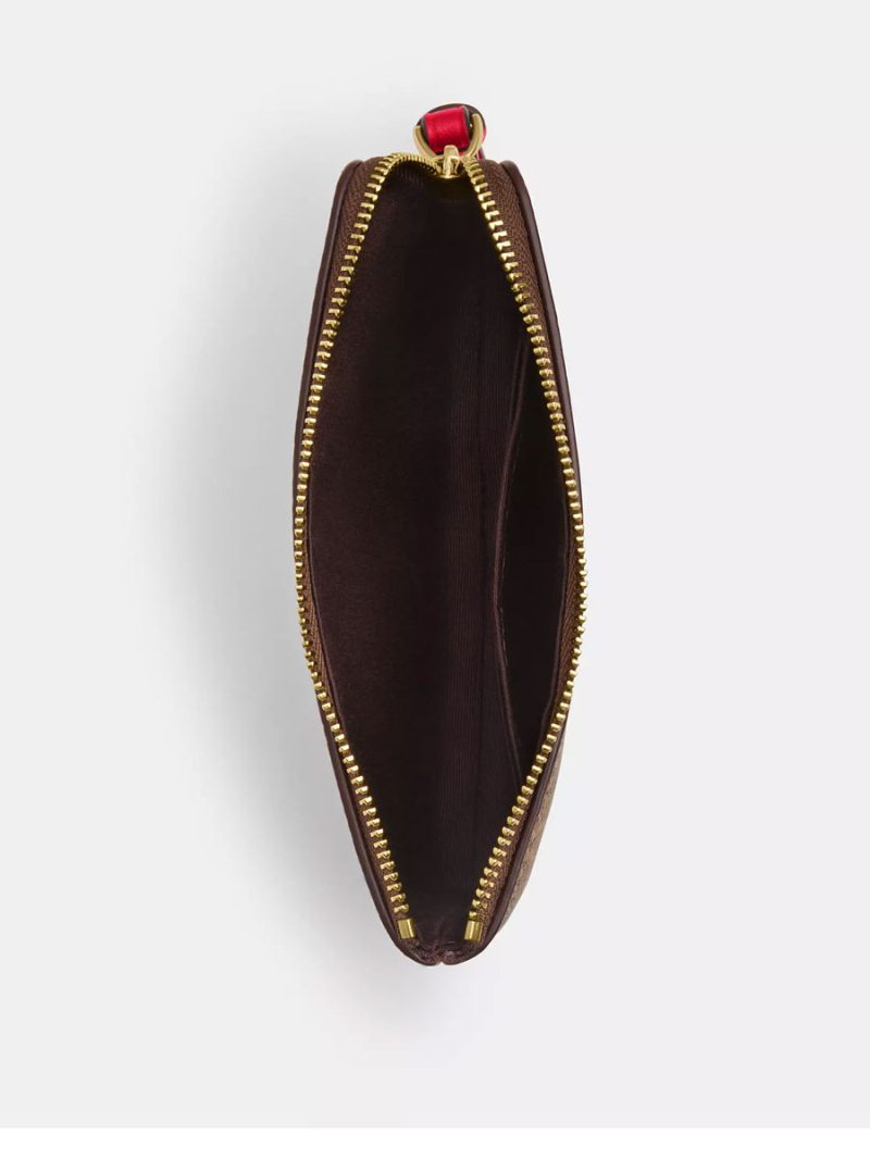COACH Corner Zip Wristlet In Signature Canvas With Stripe - Image 2