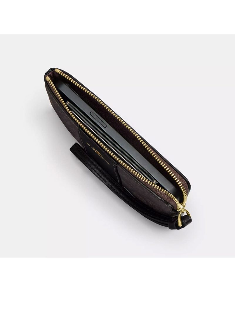 COACH Corner Zip Wristlet In Signature Canvas With Stripe - Image 3