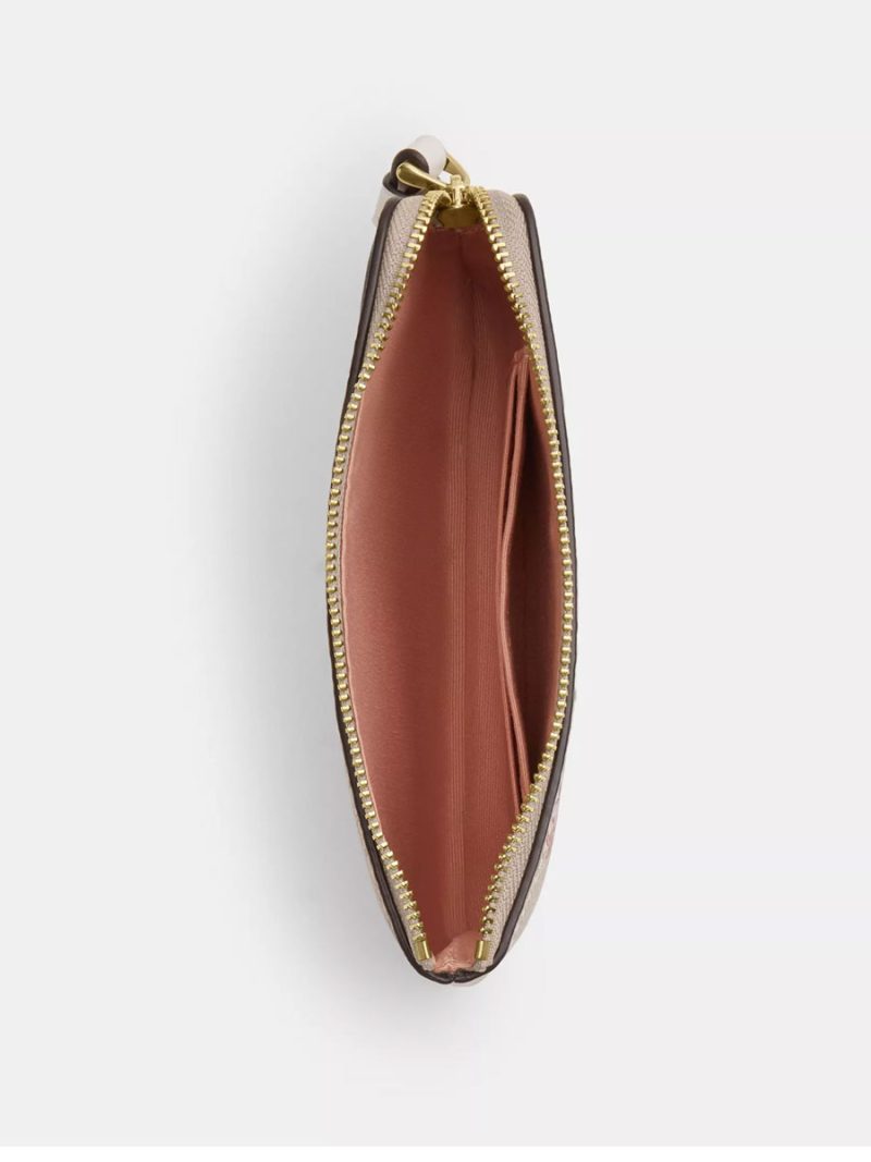 COACH Corner Zip Wristlet In Signature Canvas With Floral Print - Image 2