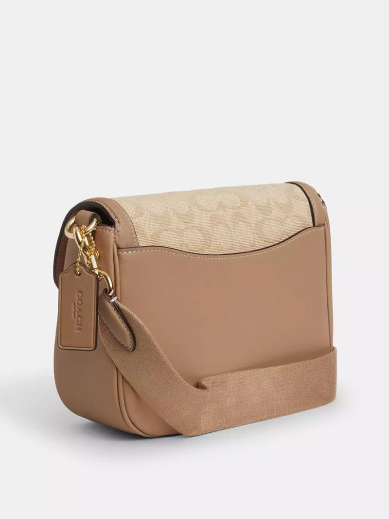 COACH Amelia Saddle Bag With Signature Canvas - Image 4