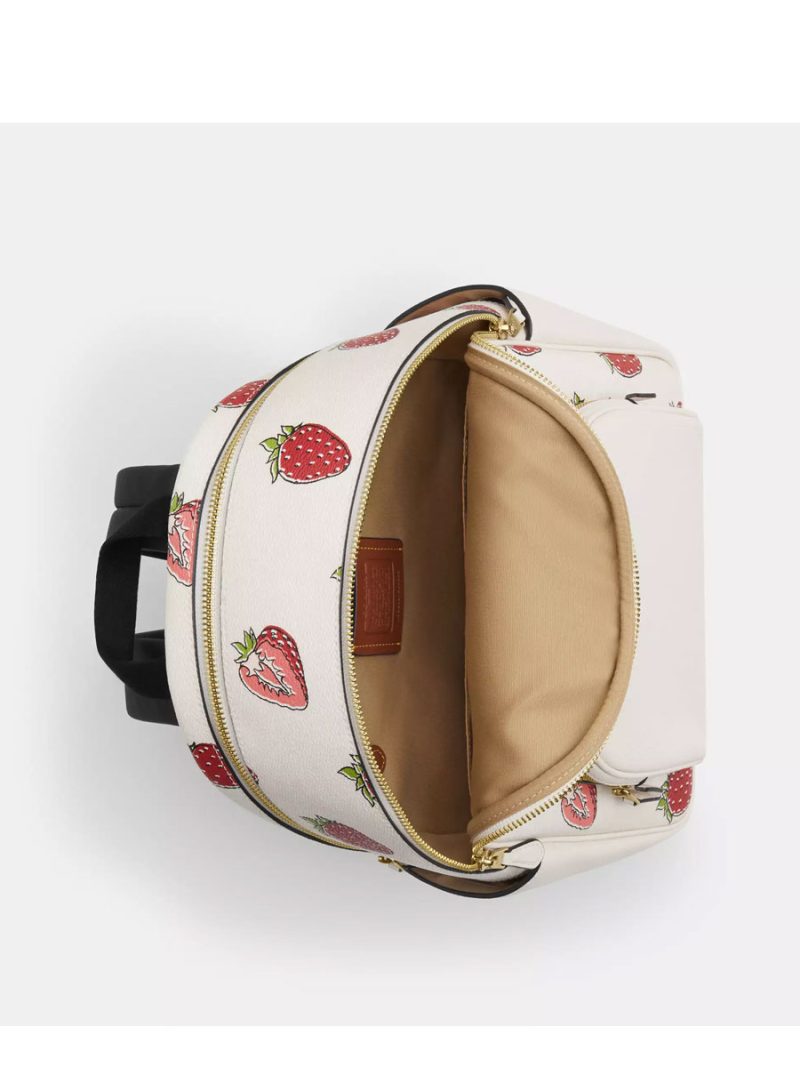 COACH Court Backpack With Strawberry Print - Image 3