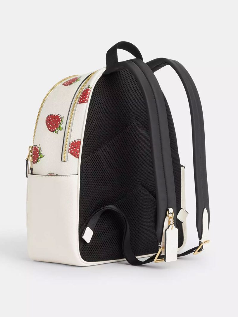 COACH Court Backpack With Strawberry Print - Image 4