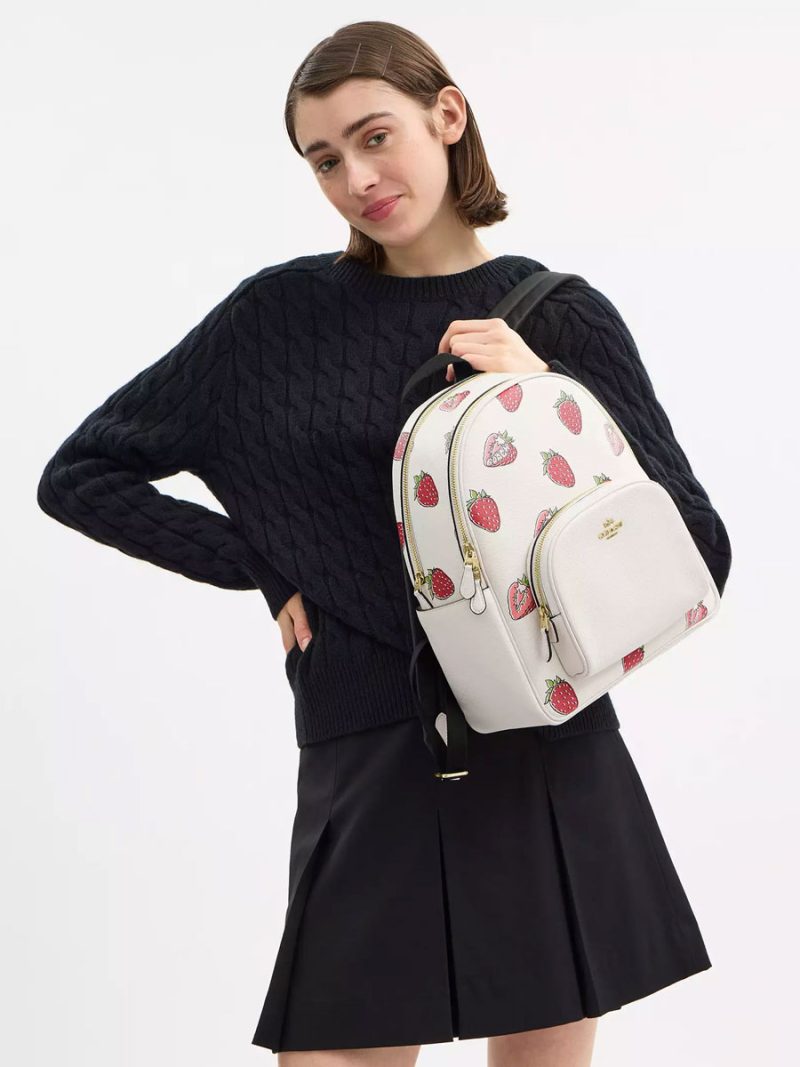 COACH Court Backpack With Strawberry Print - Image 5