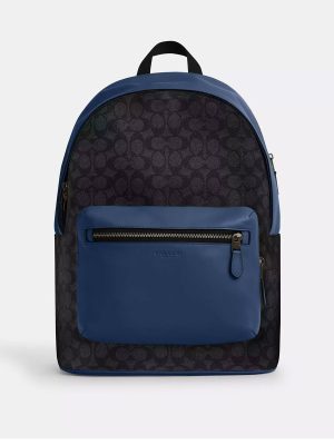 COACH West Backpack In Colorblock Signature Canvas