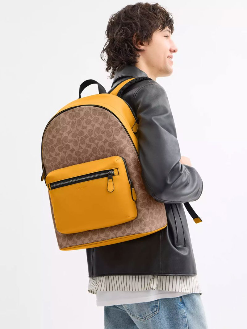 COACH West Backpack In Colorblock Signature Canvas - Image 2