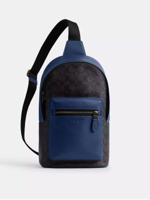 COACH West Pack In Colorblock Signature Canvas