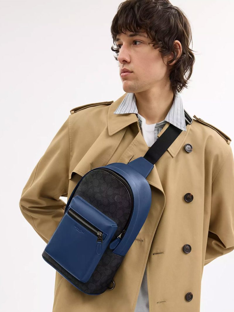 COACH West Pack In Colorblock Signature Canvas - Image 5