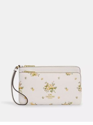 COACH Double Zip Wallet With Floral Print